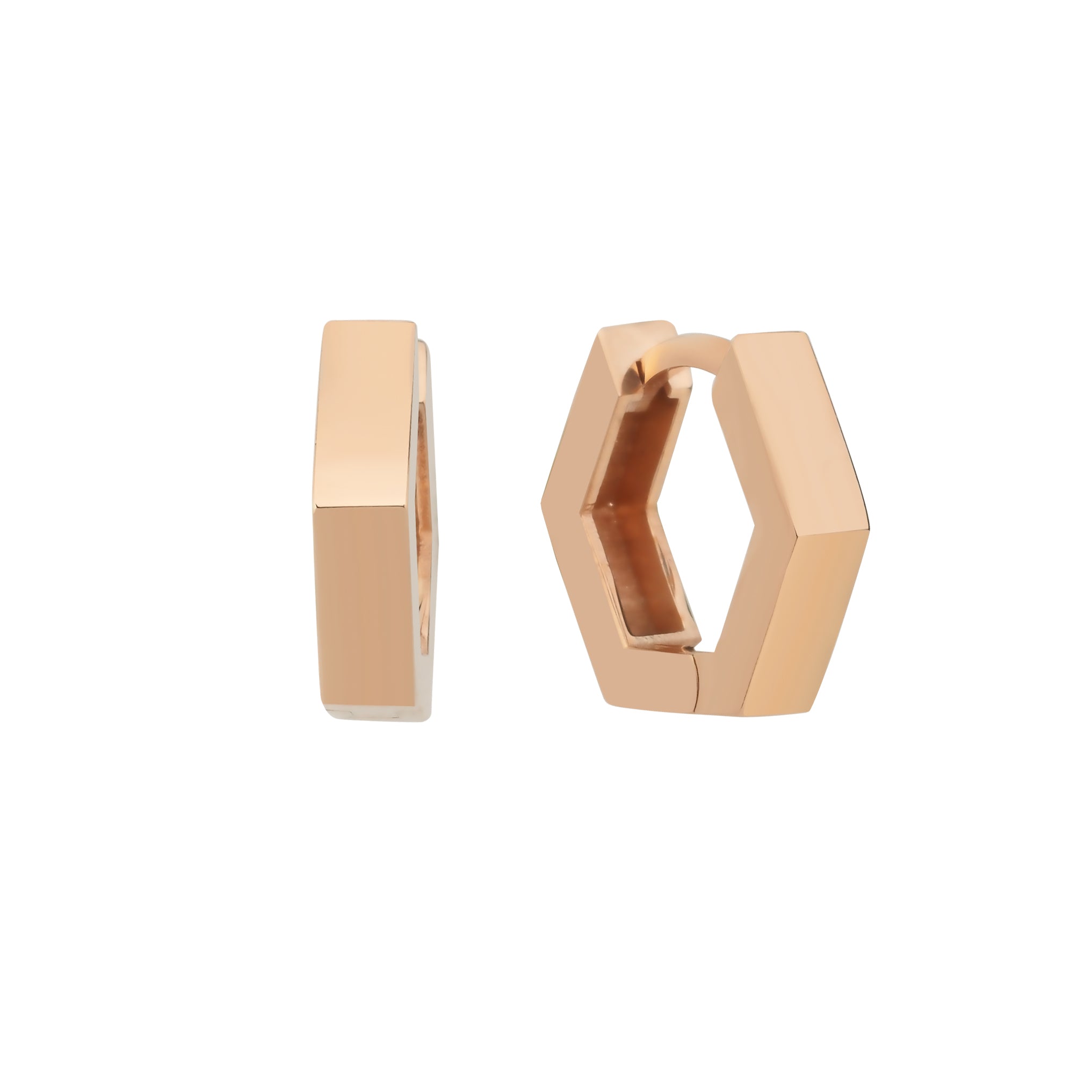 ROSE GOLD GRID HOOPS KÜPE