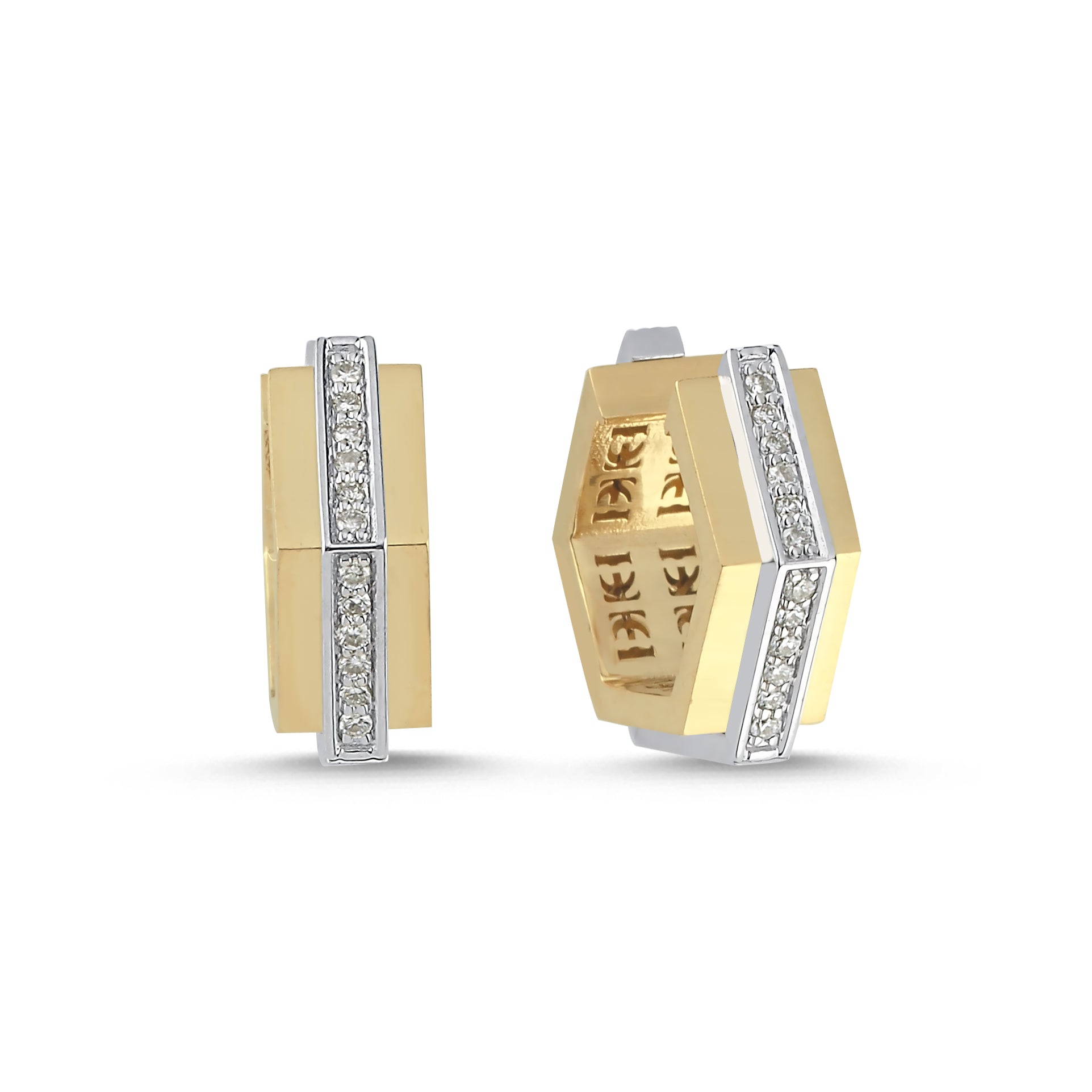 GEOMETRİK ŞEKİLLİ PIRLANTALI EARCUFF