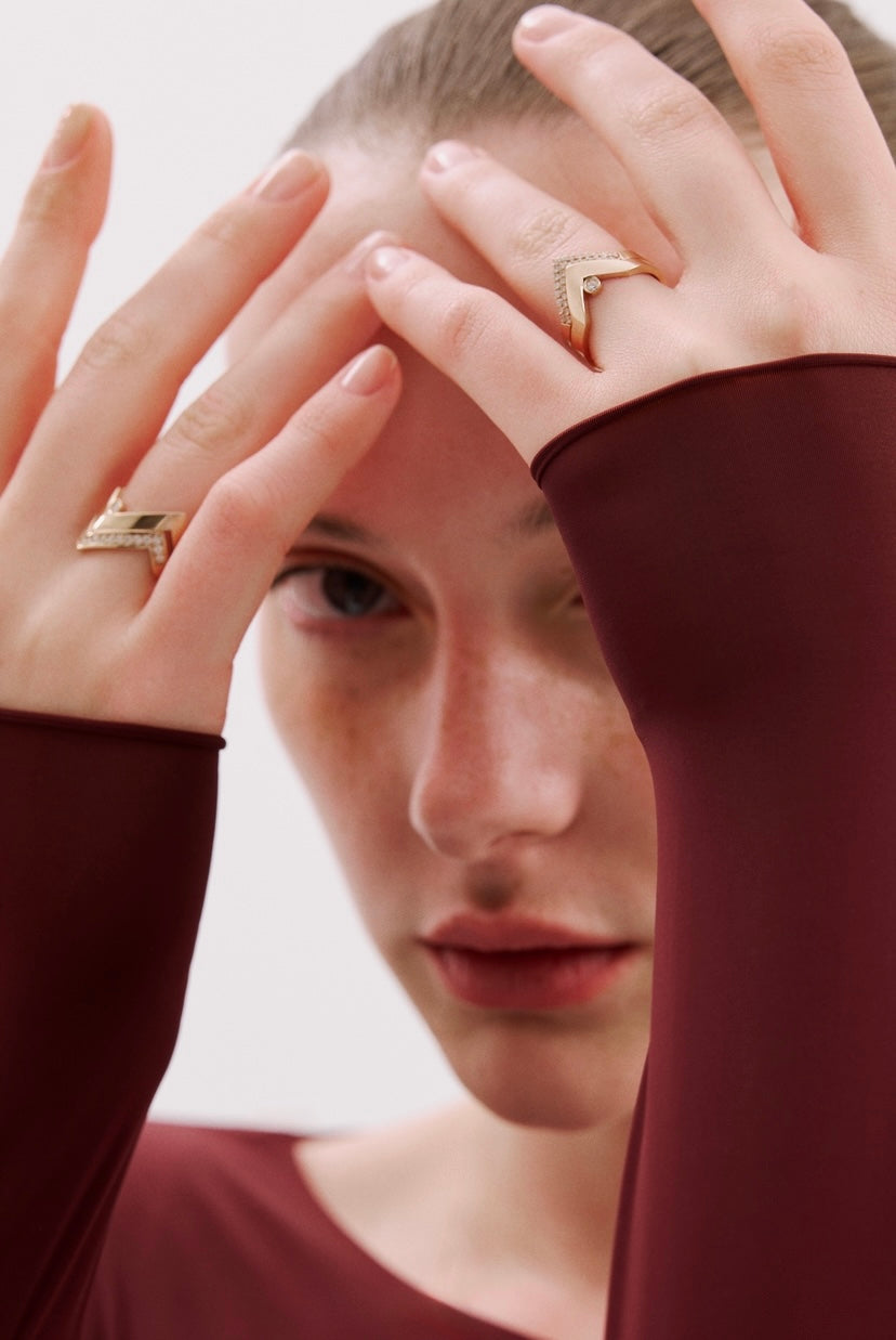 ZIGZAG RHYTHM ROSE GOLD YÜZÜK-2