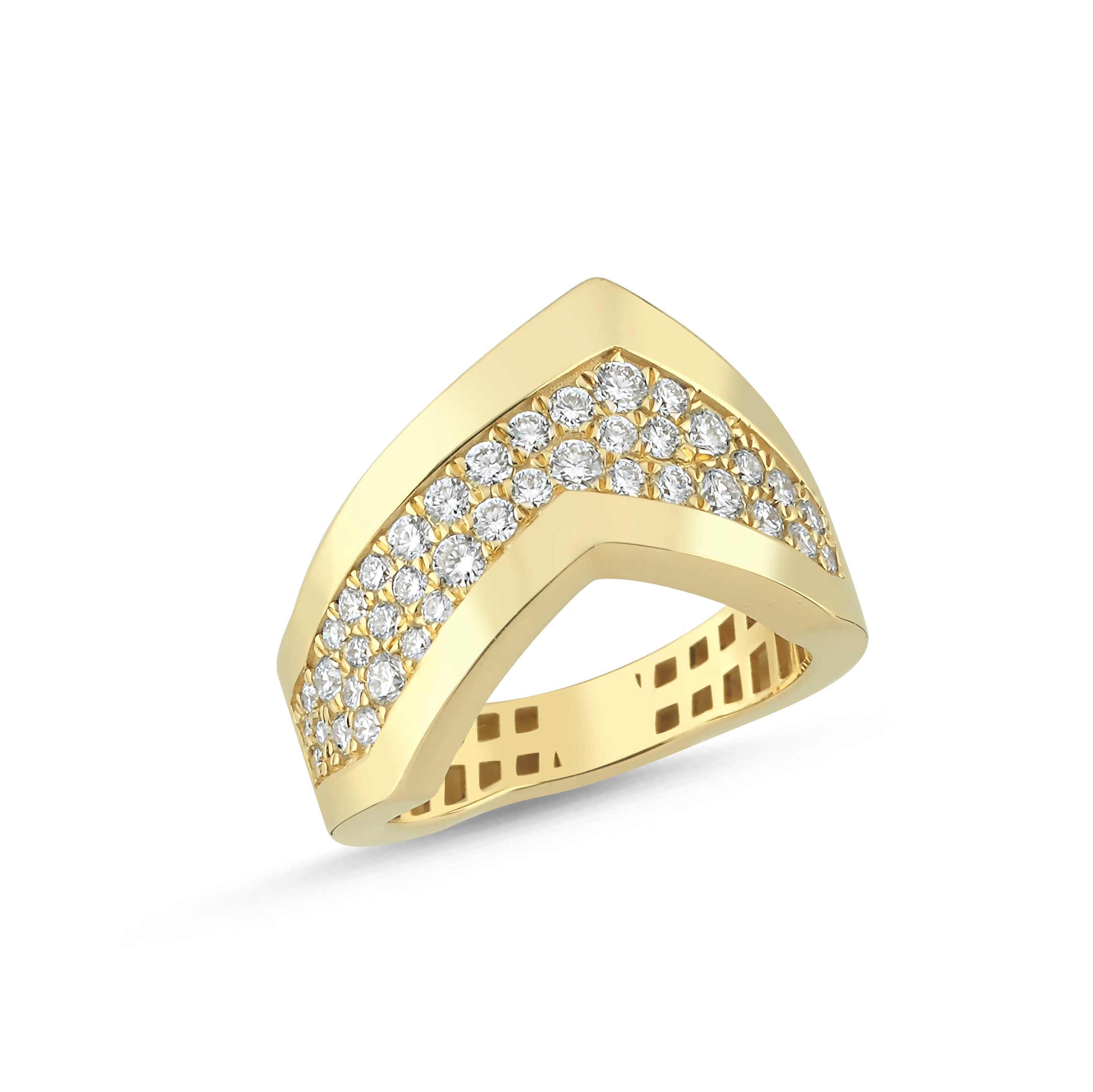 GOLD CHEVRON YÜZÜK