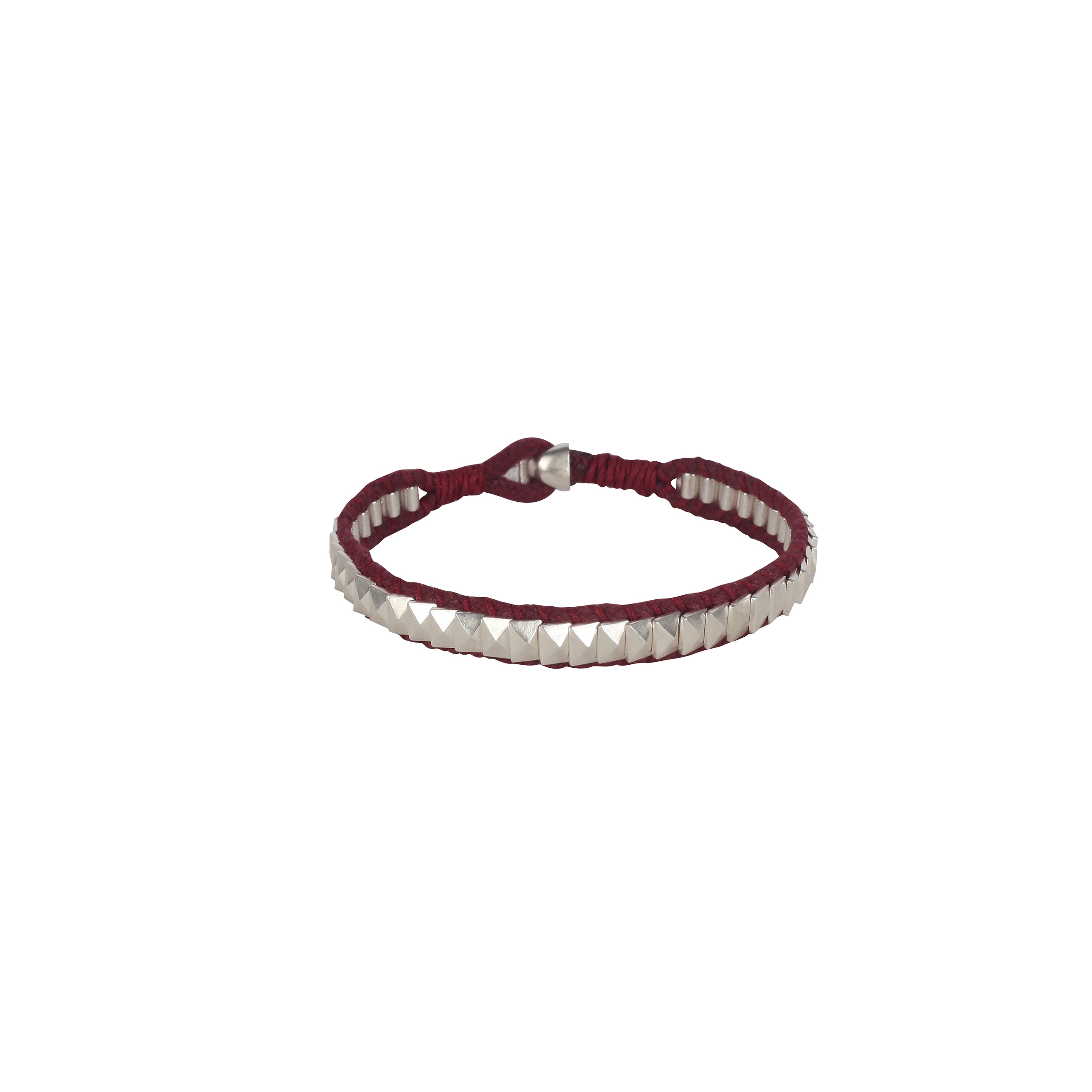 BURGUNDY ROCKY ROAD İP DETAYLI BİLEKLİK
